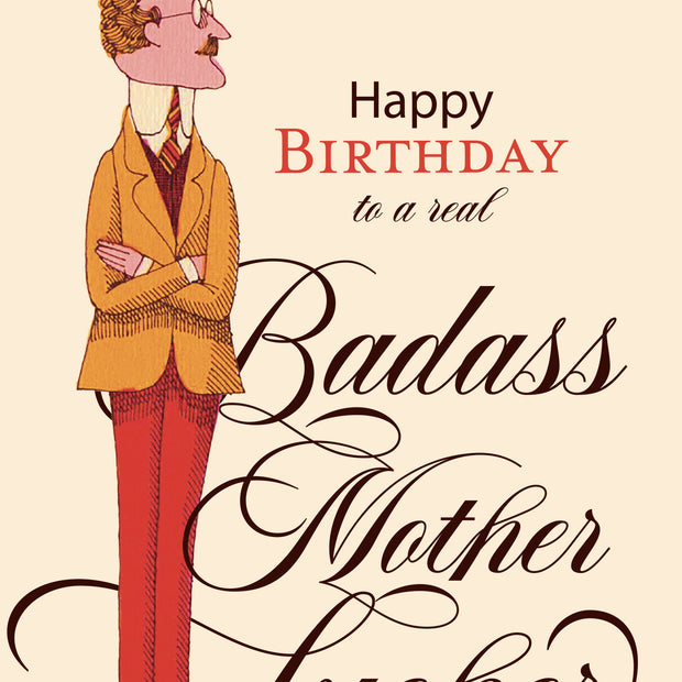 MUSTARD BADASS GUY birthday card