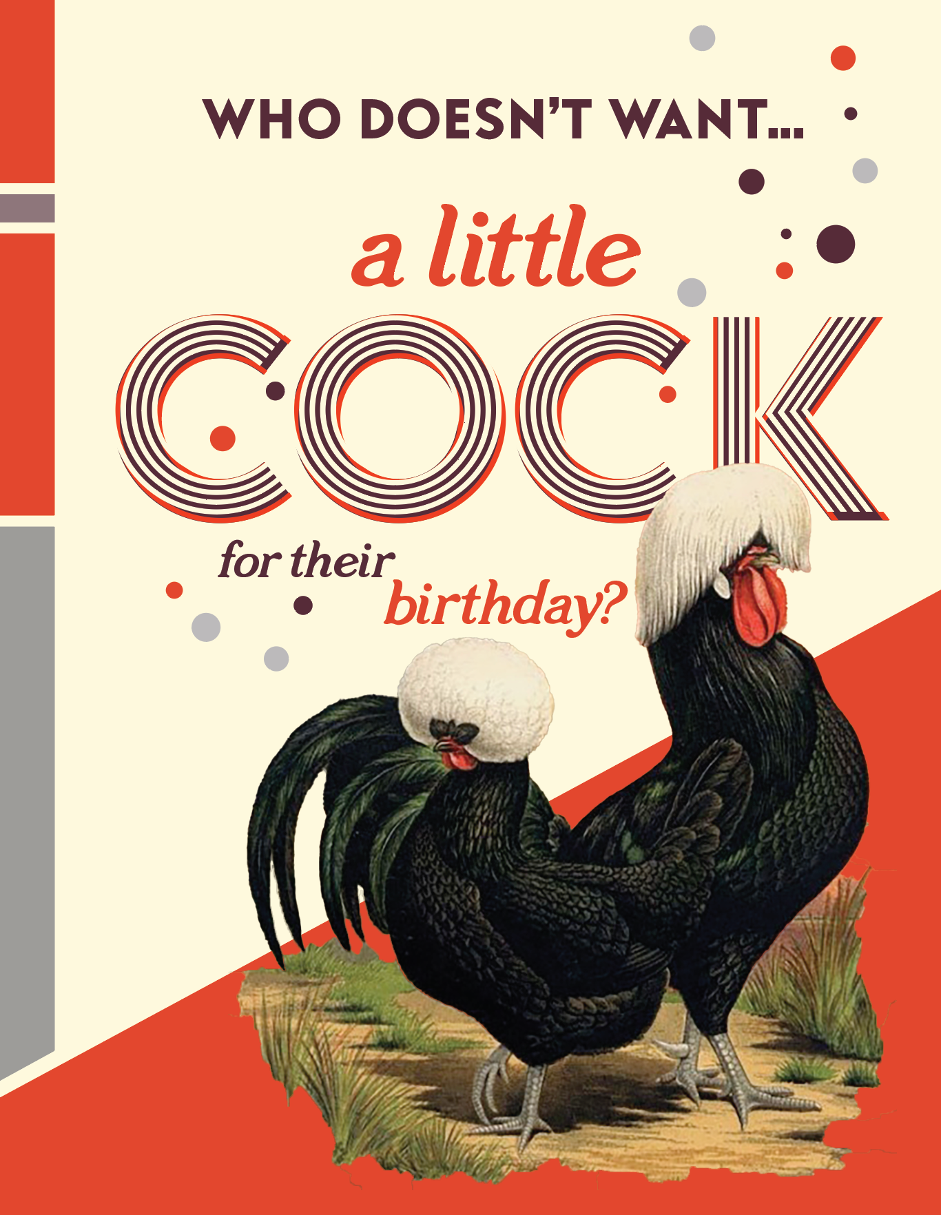 A LITTLE COCK BIRTHDAY birthday card