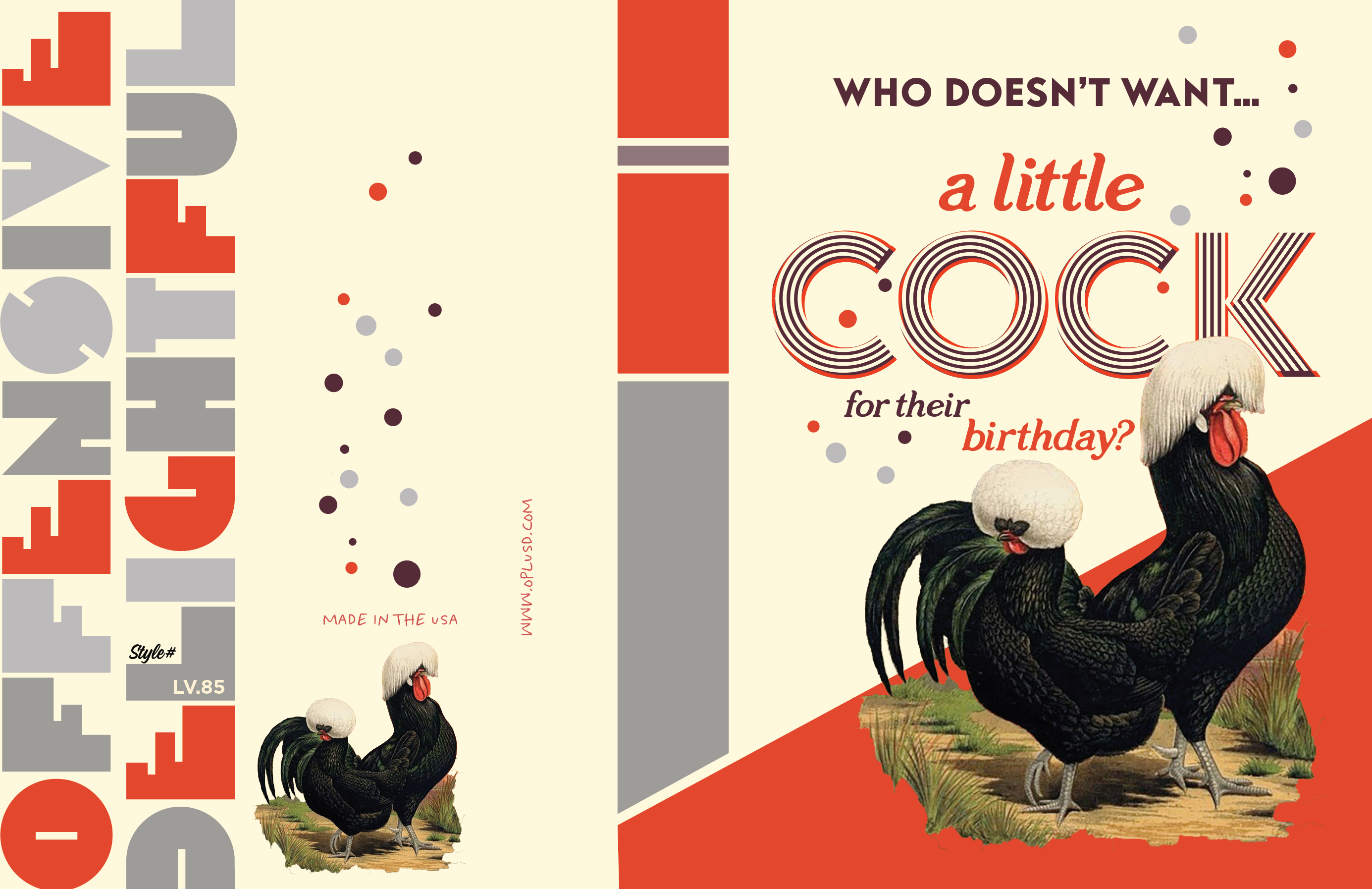 A LITTLE COCK BIRTHDAY birthday card