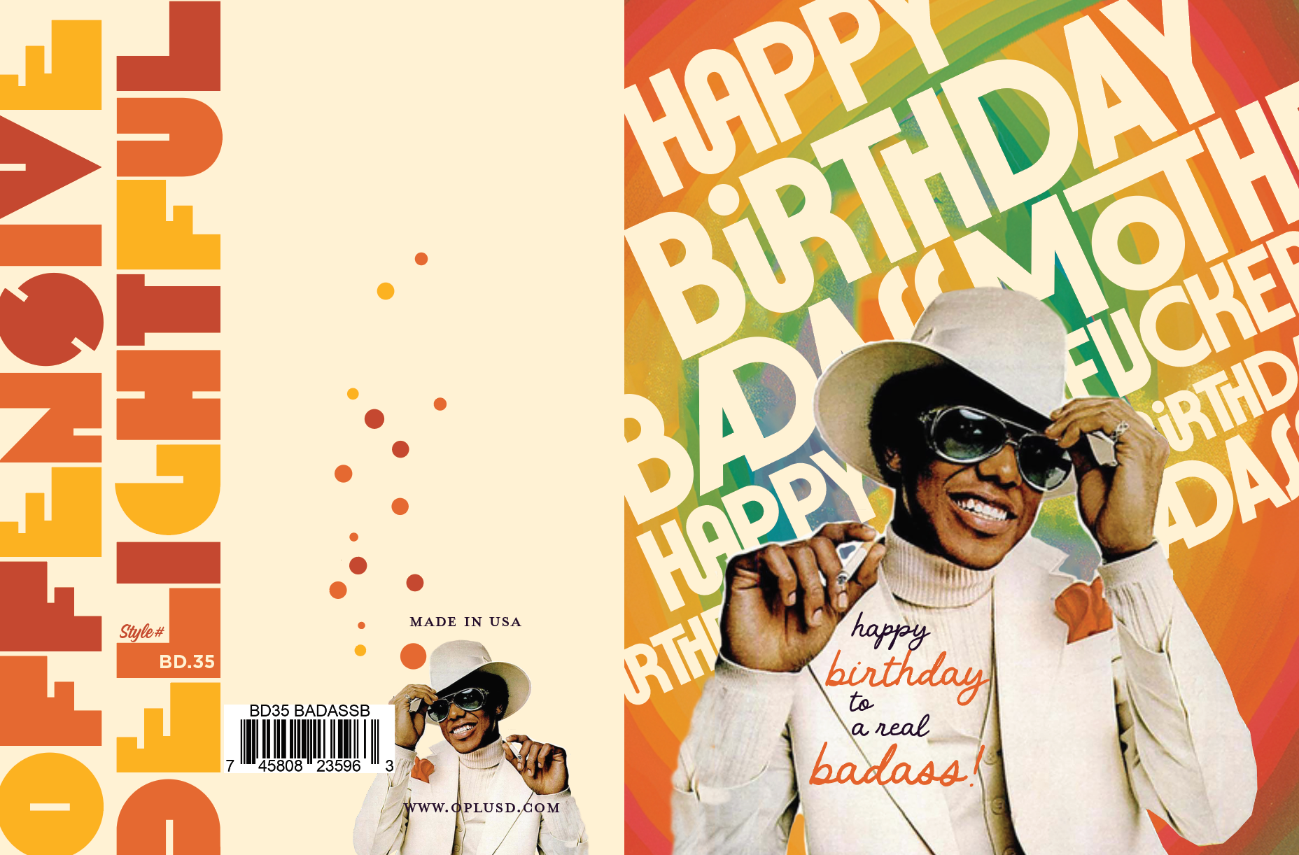 BADASS BIRTHDAY MAN birthday card