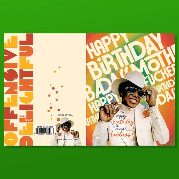 BADASS BIRTHDAY MAN birthday card