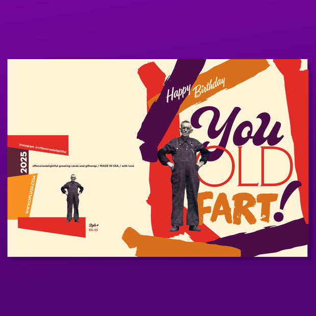 OLD FART birthday card