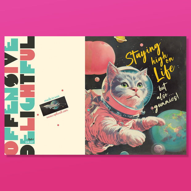 SPACECAT GUMMIES greeting card