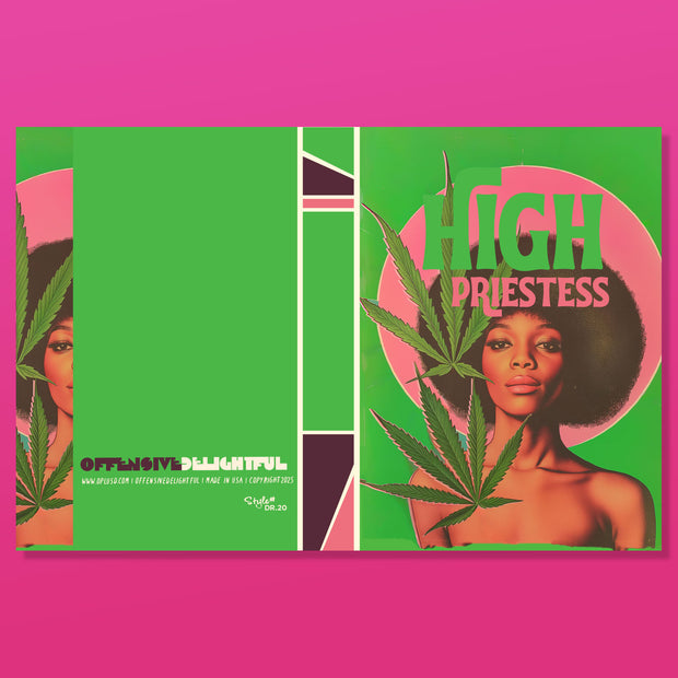 HIGH PRIESTESS weed card, african american, women empowerment