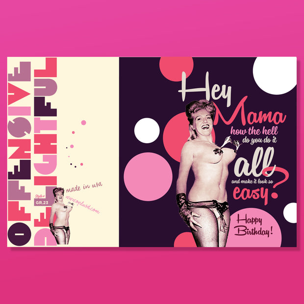 HEY MAMA birthday card