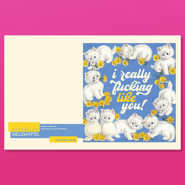 LIKE YOU KITTENS! love card