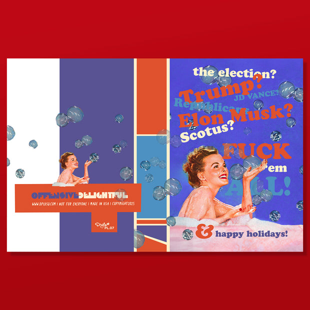 FUCK POLITICS christmas, holiday card
