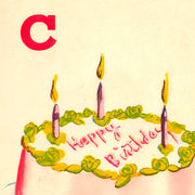 C is FOR CUNT birthday greeting card
