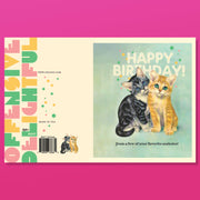 KITTENS ASSHOLES! birthday card