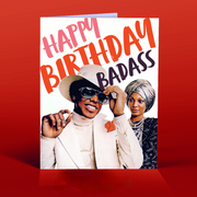 BADASS WHITE HAT birthday card