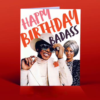 BADASS BIRTHDAY MAN birthday card