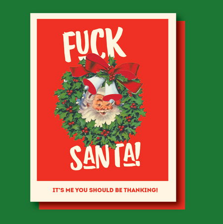 F SANTA! holiday christmas card