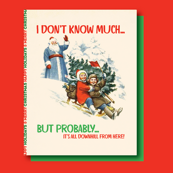 DOWNHILL! christmas holiday card