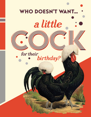 A LITTLE COCK BIRTHDAY birthday card