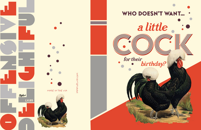 A LITTLE COCK BIRTHDAY birthday card