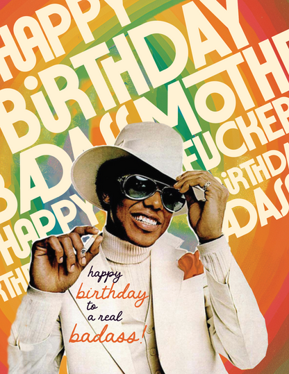 BADASS BIRTHDAY MAN birthday card