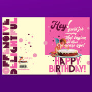 ESCAPING THE VAGINA birthday card