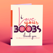 I LOVE YOUR BOOBS love card