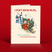 DOWNHILL! christmas holiday card